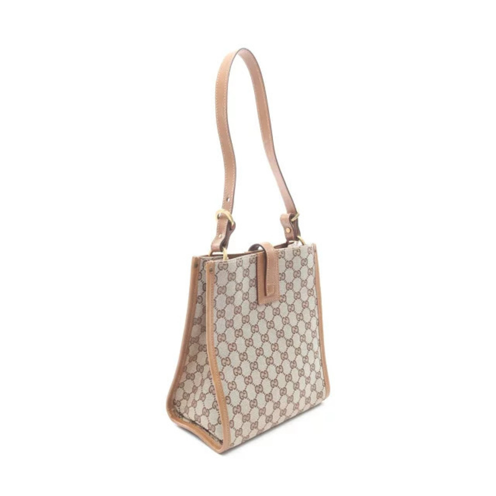 Gucci Cream Canvas Bag Shoulder GG Beige Leather Cream Tan